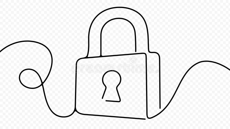 Padlock lock cybersecurity and security graphic design padlock lock cybersecurity and security graphic design privacy protection ilustração stock