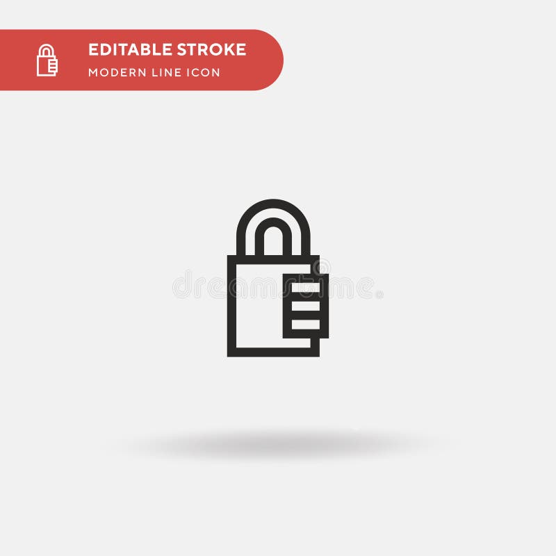 Padlock Simple vector icon. Illustration symbol design template for web mobile UI element. Perfect color modern pictogram on vector illustration