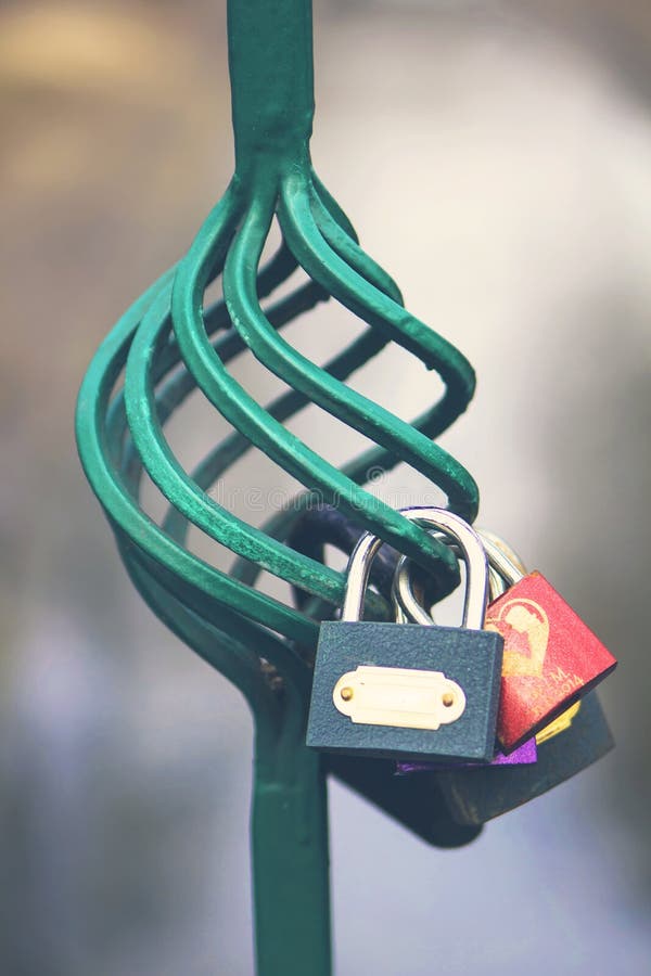 Padlocks of love stock photo. Image of green, rusty, symbol 51871330