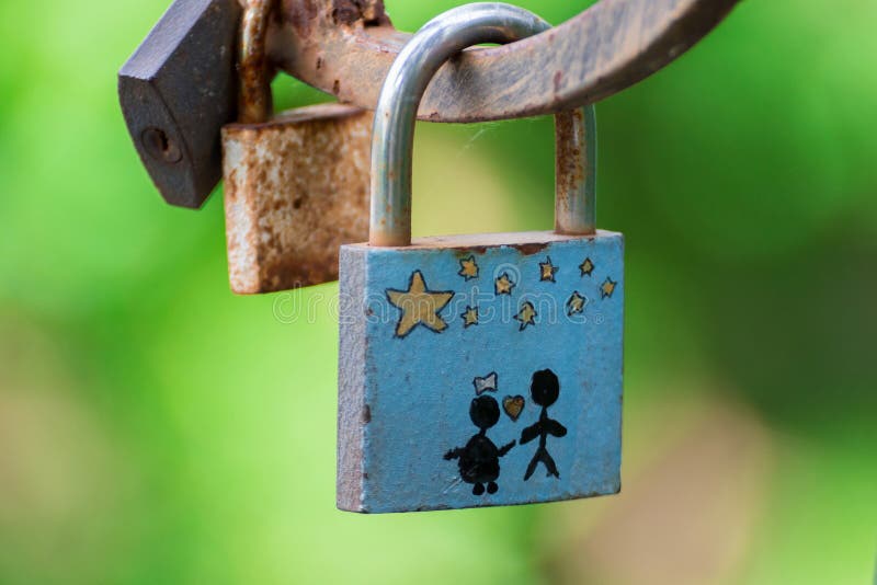 Padlocks of Love and Unity of Hearts Stock Image Image of sign, ideas
