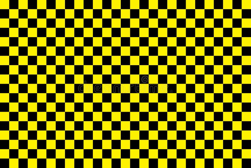 Fundo xadrez amarelo Imagens de Stock de Arte Vetorial