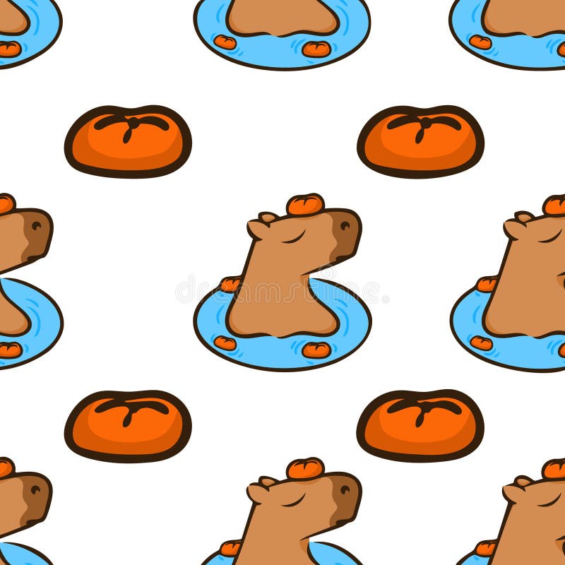 Capybara Engraçada E Fofa Feliz Na Ilustração Vetorial De Roedores Animais  De Desenho Animado Isolada Em Branco. Capybara Com Gati Ilustração do Vetor  - Ilustração de chuva, pares: 176489233