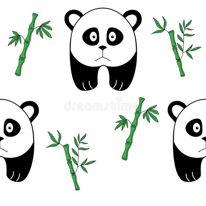 Padrão bonito Panda sem costura, fundo: vetor stock (livre de direitos)  1013401669, Shutterstock