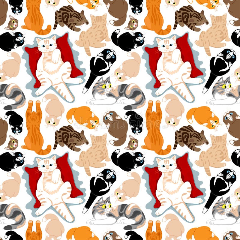 Eu Jogo Para Espiões Com Gatos Engraçados Fofos Ou Gatinhos Ilustração do  Vetor - Ilustração de grinalda, folha: 221336624