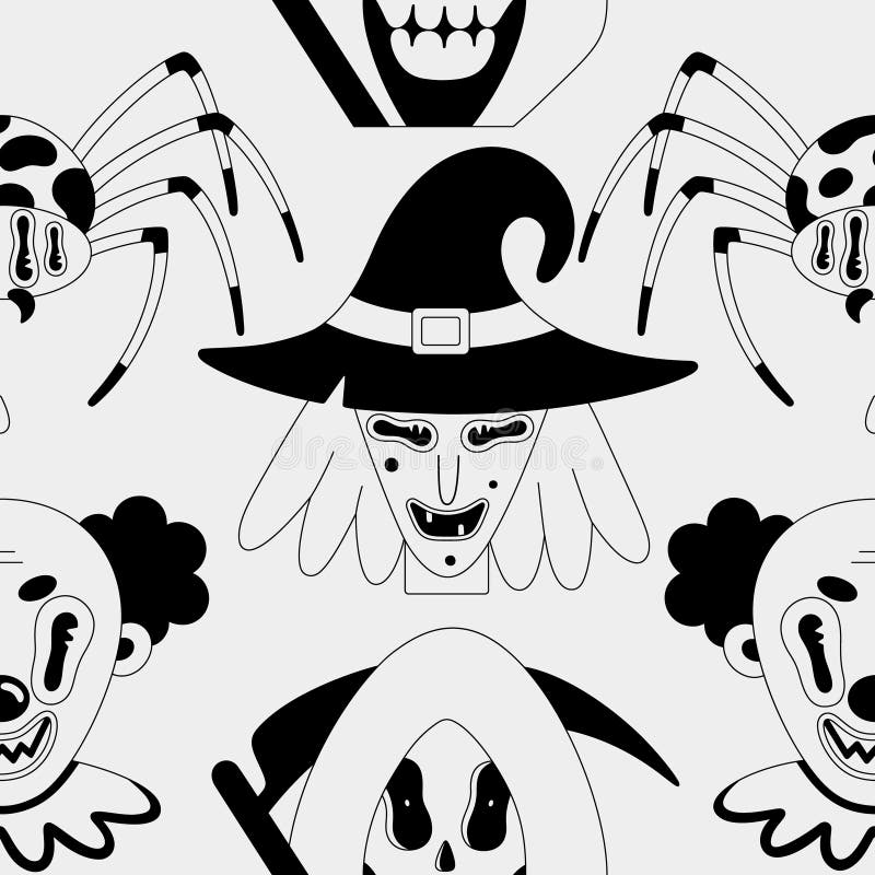 Pastor. Personagem De Desenho Animado De Halloween Isolado Em Fundo Branco.  Contorno Preto Ilustração do Vetor - Ilustração de pastor, retro: 258799315