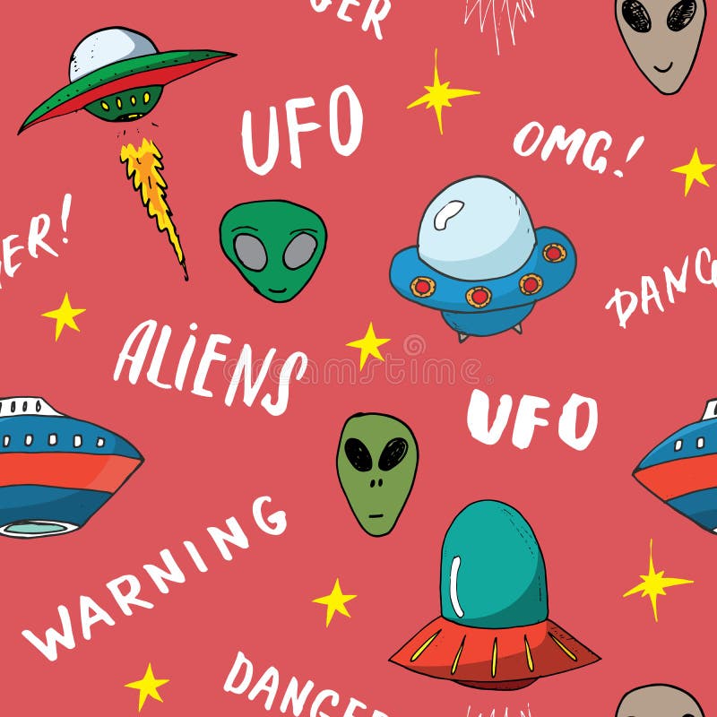 Padrão Uniforme De Ufo E Aliens. Desenho De Naves Espaciais Bonitas.  Ilustração Do Vetor De Desenho Desenhado à Mão Ilustração do Vetor -  Ilustração de estrela, tecnologia: 195787436