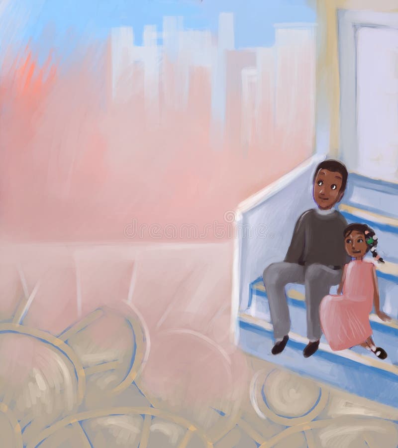Padre e figlia royalty illustrazione gratis Padre e figlia royalty illustrazione gratis