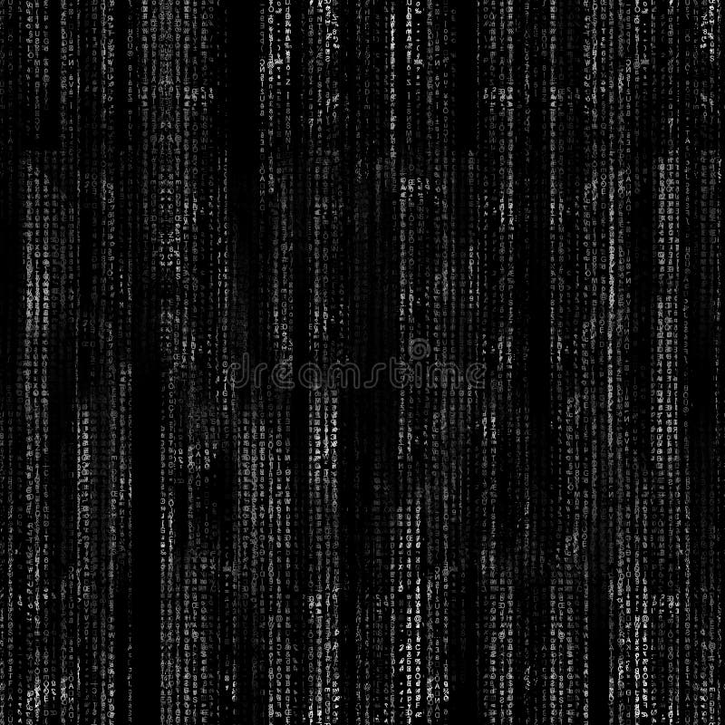 Padrão de fundo do código de computador preto e branco abstrato fotos de stock
