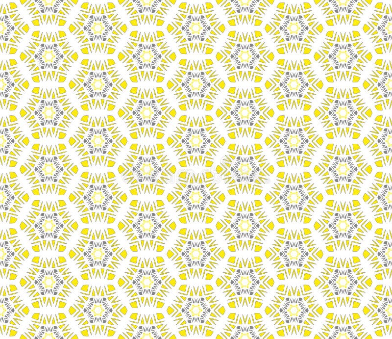 Padrão hexagonal abstrato amarelo cinza ilustração stock