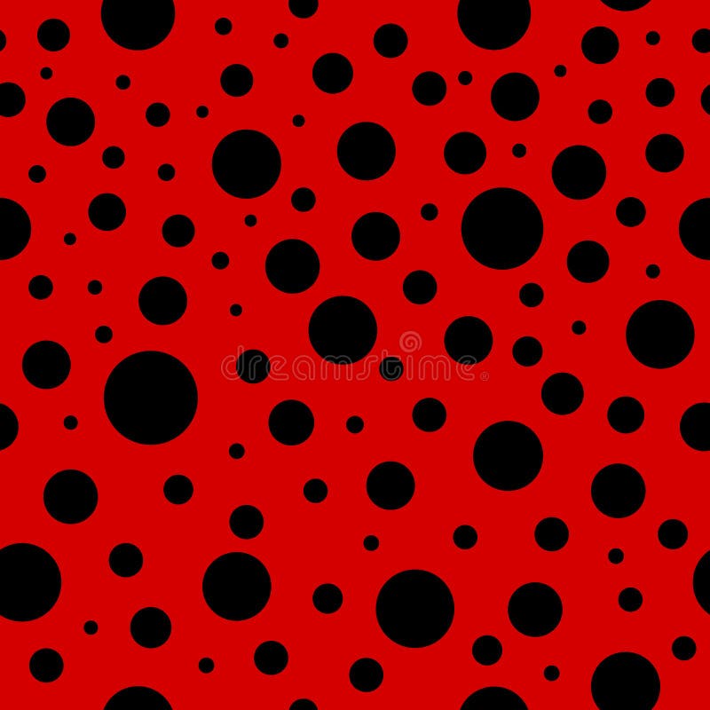 Padrão sem descontinuidade de ladybug. fundo de insetos femininos com cores vermelhas e pretas. textura de ladybird para impressão