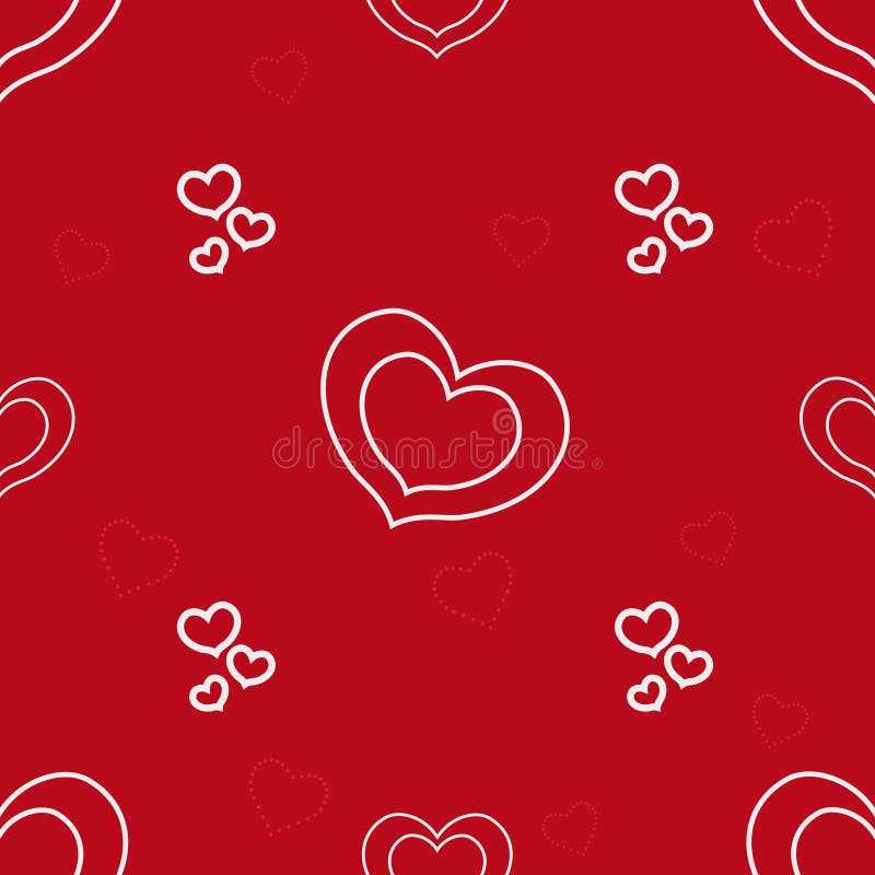Padrão uniforme com corações. vetor ilustração do vetor