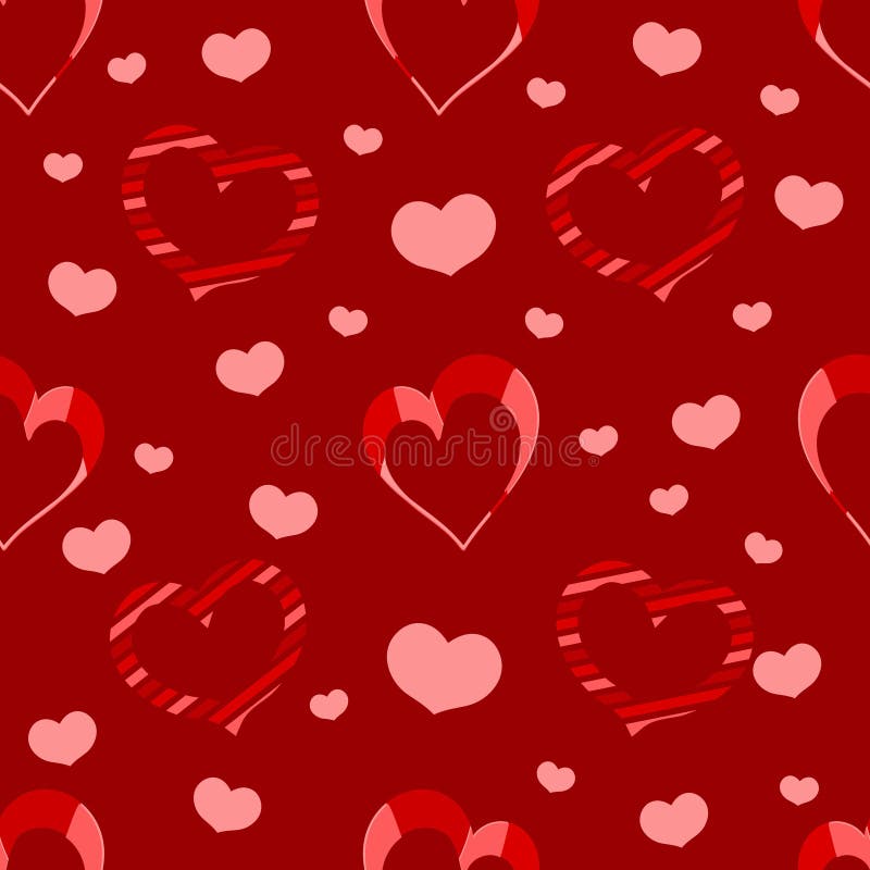 Padrão uniforme com corações. vetor ilustração do vetor