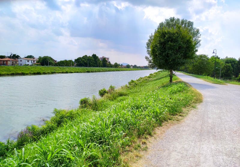 Paduas Bacchiglione-Fluss Italien stockfoto Paduas Bacchiglione-Fluss Italien stockfoto