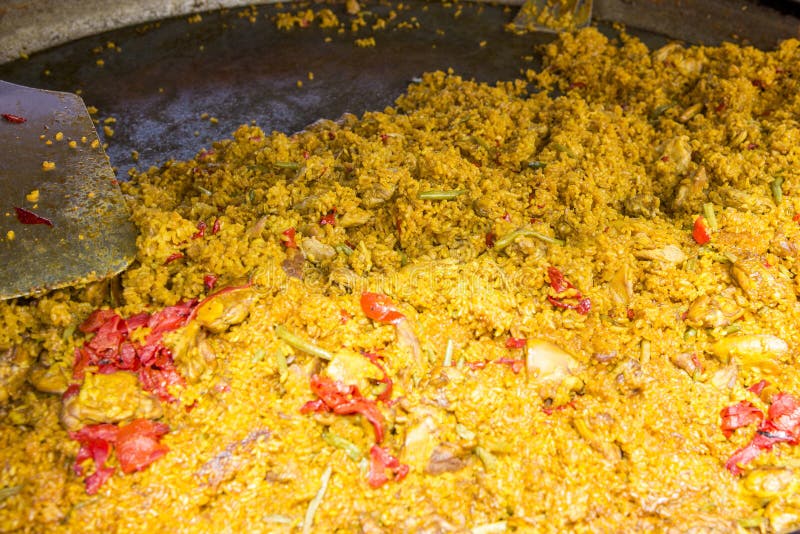 Paella - plat Valencian espagnol de riz photographie stock libre de droits Paella - plat Valencian espagnol de riz photographie stock libre de droits