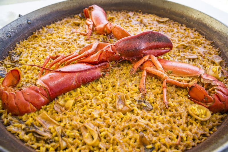 Paella stock image. Image of seafood, valencia, dining - 86097929