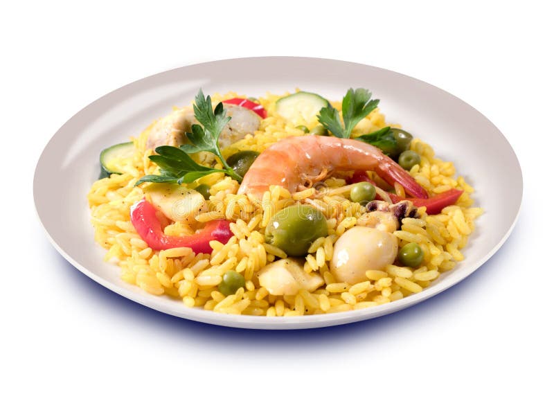 Paella, spanish food stock image. Image of mediterranean 9733833