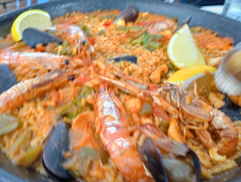 Paella is a Traditional Dish of Spanish Cuisine, Made with Rice