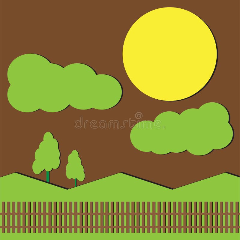 paesaggi e la luna piena illustrazione di stock paesaggi e la luna piena illustrazione di stock
