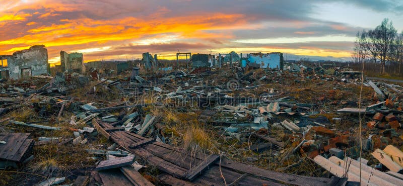 Paesaggio apocalittico immagine stock