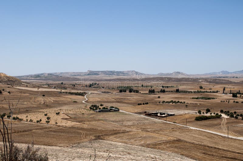 Paesaggio arido del Cipro immagini stock Paesaggio arido del Cipro immagini stock