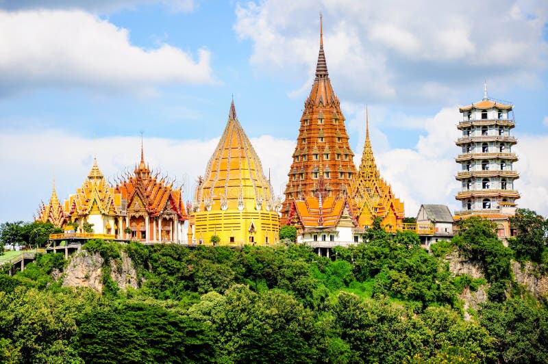 Scenery behind of Wat Tham Khao Noi and Wat Tham Sua, the monastery was constructed in the form of cultural art, located at Kanchanaburi, Thailand. Scenery behind of Wat Tham Khao Noi and Wat Tham Sua, the monastery was constructed in the form of cultural art, located at Kanchanaburi, Thailand.