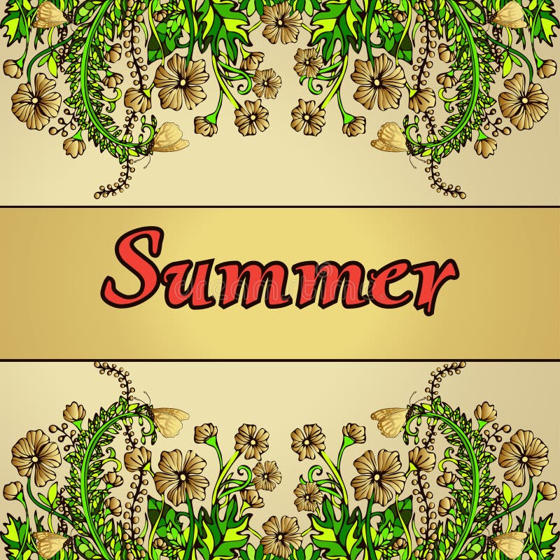 Paesaggio dell'estratto di estate nello stile di eleganza di boho, hippy, a mano disegno, carta, copertura illustrazione vettoriale Paesaggio dell'estratto di estate nello stile di eleganza di boho, hippy, a mano disegno, carta, copertura illustrazione vettoriale