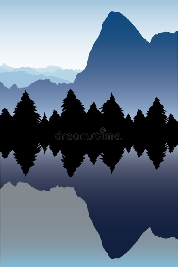 Paesaggio della montagna illustrazione di stock Paesaggio della montagna illustrazione di stock