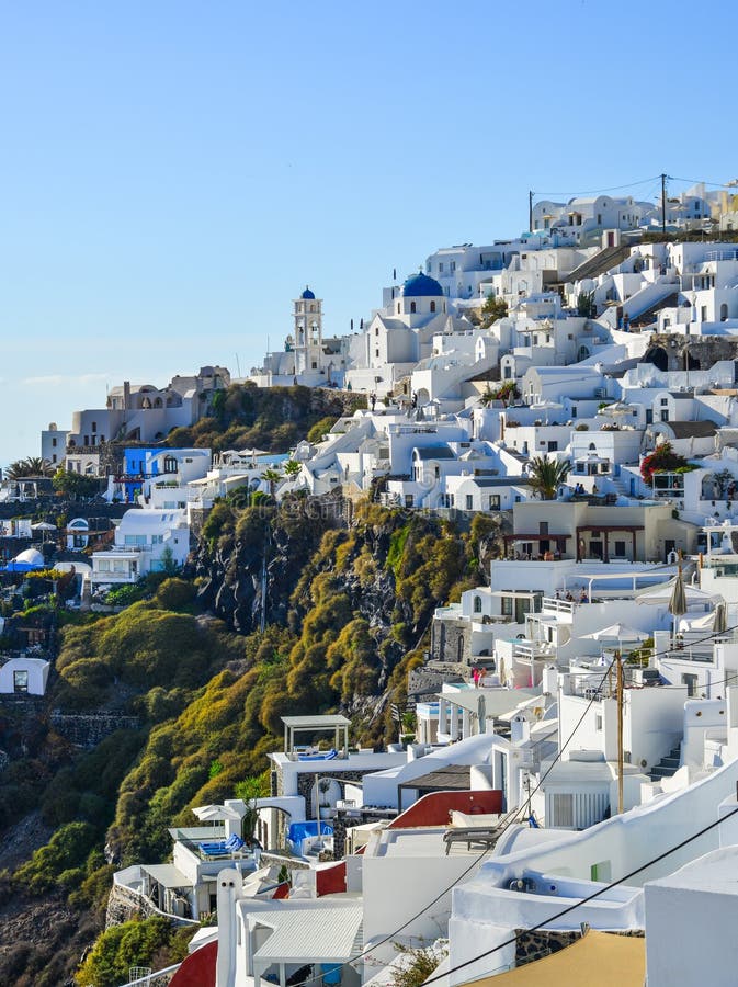 Paesaggio di bella isola di Santorini fotografia stock libera da diritti