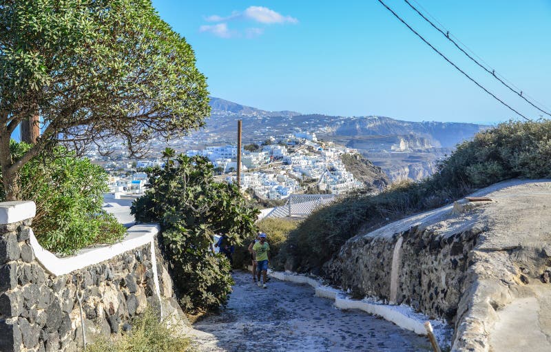 Paesaggio di bella isola di Santorini fotografia stock libera da diritti
