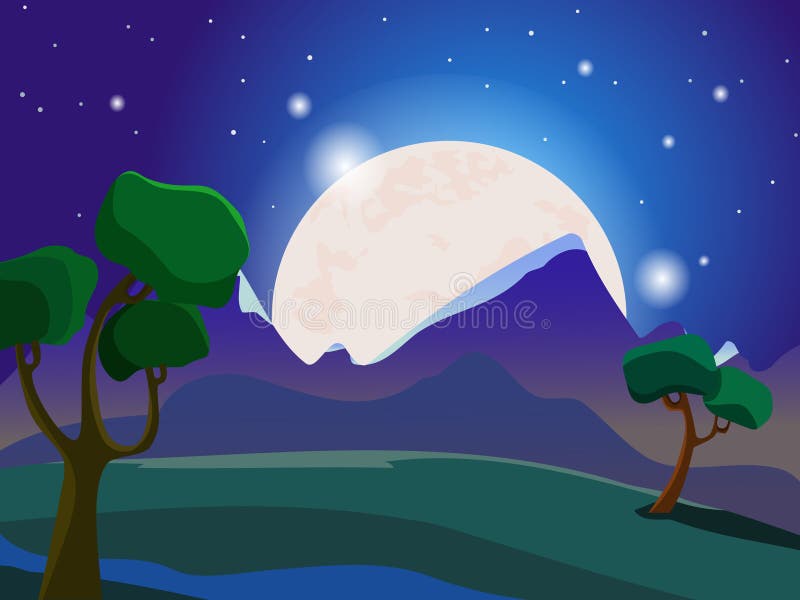Paesaggio di ESTATE royalty illustrazione gratis Paesaggio di ESTATE royalty illustrazione gratis