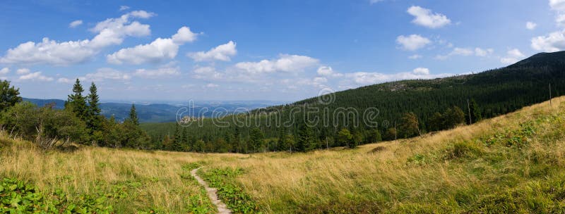 Paesaggio in montagne di Karkonosze, Polonia