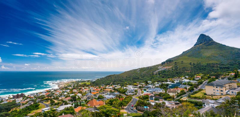 Paesaggio panoramico di Cape Town fotografia stock Paesaggio panoramico di Cape Town fotografia stock