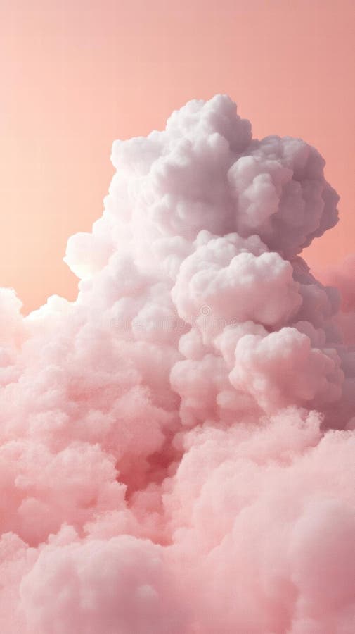 Paesaggio Rosa con Nuvole, Una Morbidezza Onirica immagini stock