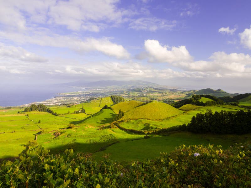 Paesaggio in sao Miguel Island, Azzorre, Portogallo immagine stock Paesaggio in sao Miguel Island, Azzorre, Portogallo immagine stock
