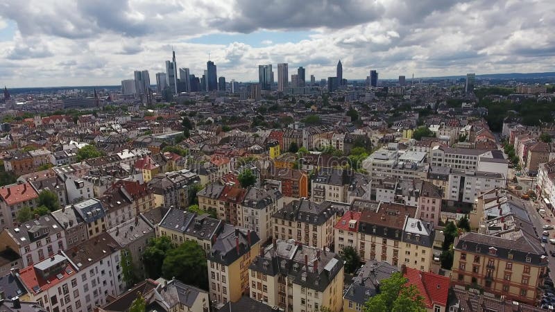 Paesaggio urbano di Francoforte, Germania - vista aerea