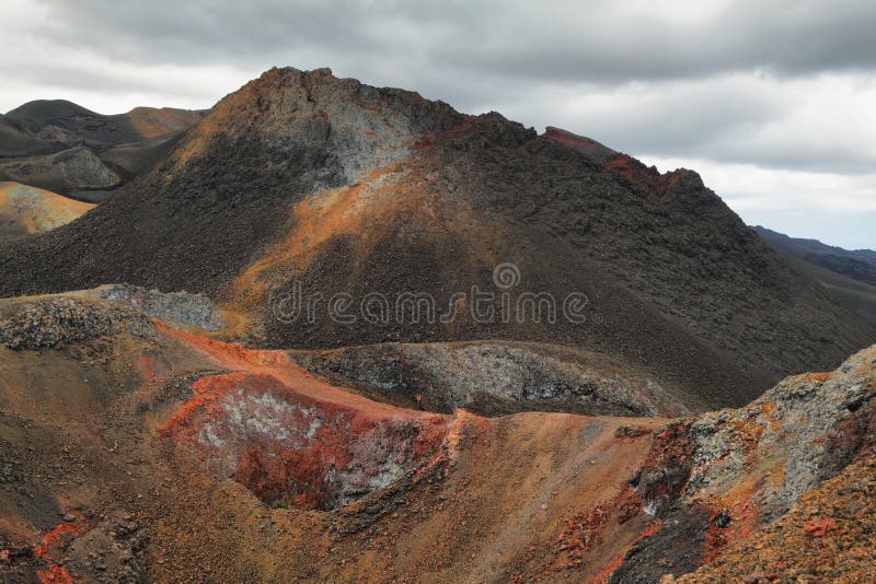 Paesaggio vulcanico, sierra Negra, Galapagos immagine stock libera da diritti Paesaggio vulcanico, sierra Negra, Galapagos immagine stock libera da diritti