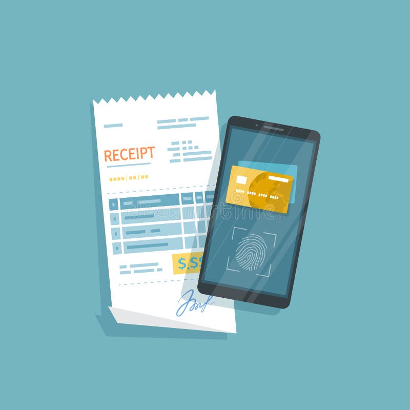 Pagamento móvel para bens, serviços, comprando usando o smartphone Operação bancária em linha, pagamento com telefone Sensor da i ilustração royalty free Pagamento móvel para bens, serviços, comprando usando o smartphone Operação bancária em linha, pagamento com telefone Sensor da i ilustração royalty free