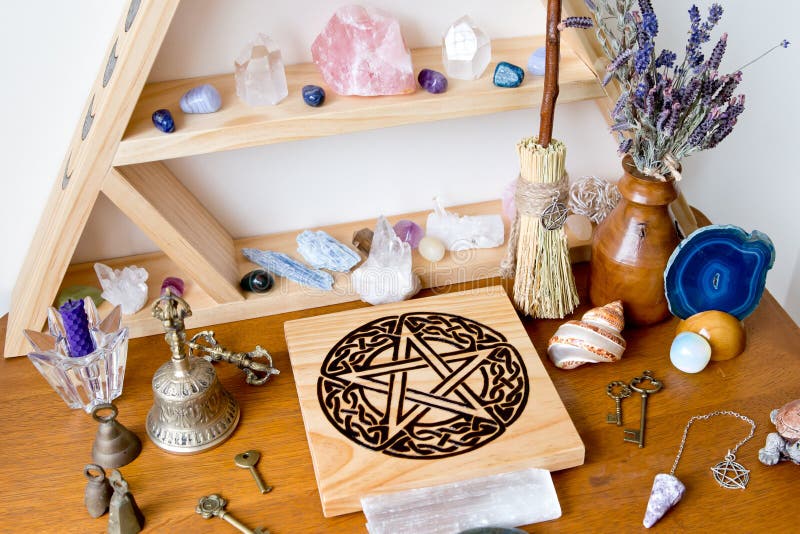 Tarot Weissagung Natürlicher Kristall Pendel Vintage Wicca Pagan Altar