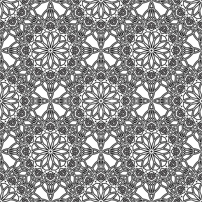 Page Coloring Pattern with Circular Mandala Outline Isolated ...