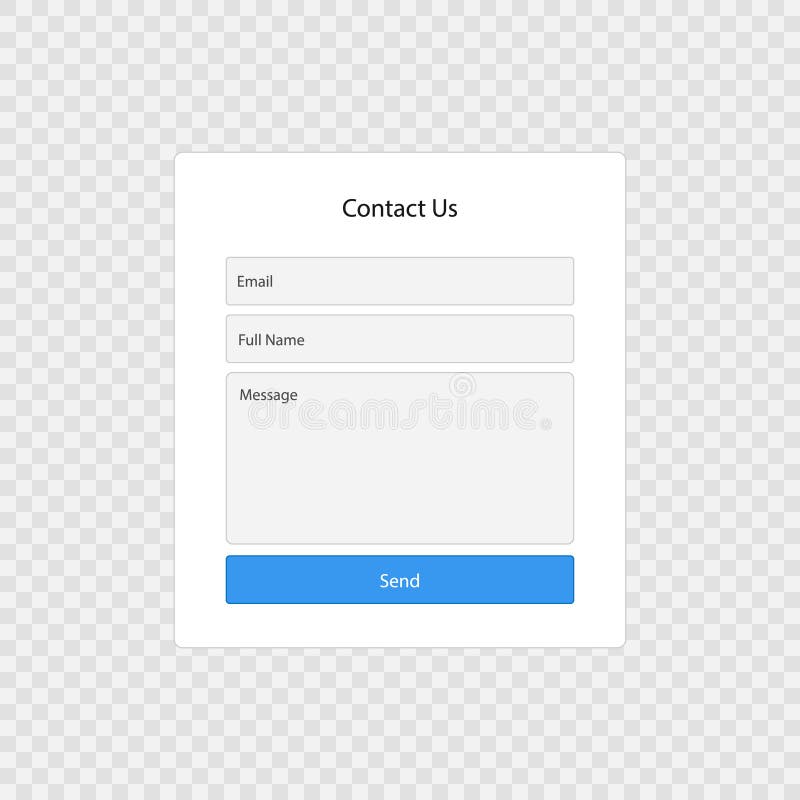 Page de forme de contact illustration de vecteur Page de forme de contact illustration de vecteur