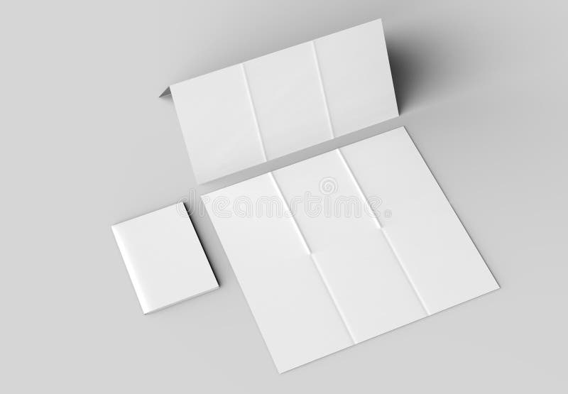 12 Page Leaflet French Fold Vertical Brochure Mock Up Isolated Stock 12 Page Leaflet French Fold Vertical Brochure Mock Up Isolated Stock
