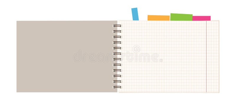 Page ouverte de cahier pour votre conception illustration stock Page ouverte de cahier pour votre conception illustration stock