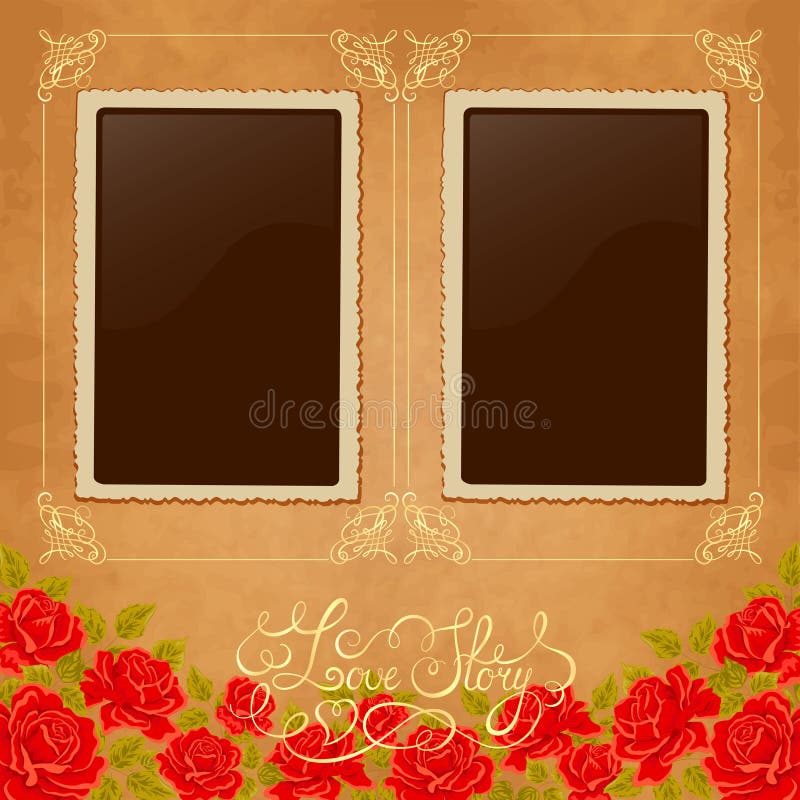 Old vintage photo album Royalty Free Vector Image