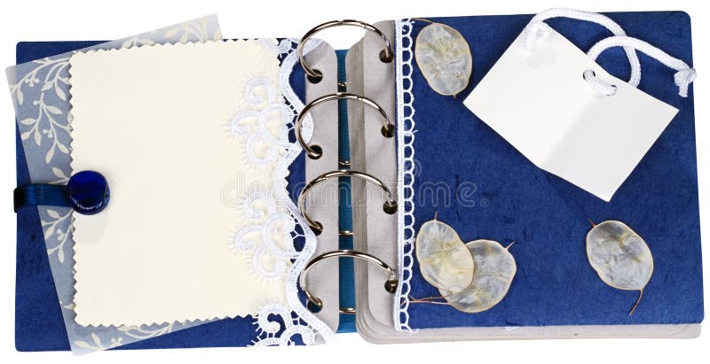 Page of Scrapbooking Album on white