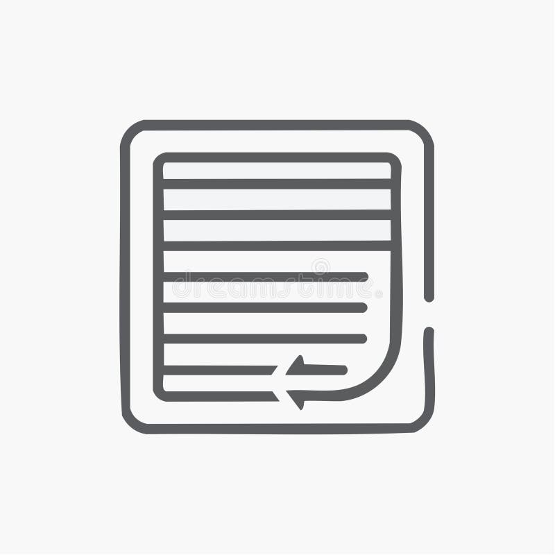 Page Update and Refresh Line Icon royalty free illustration