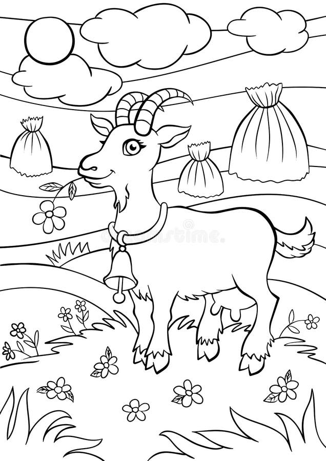 Pages de coloration animaux Petite chèvre mignonne illustration de vecteur Pages de coloration animaux Petite chèvre mignonne illustration de vecteur