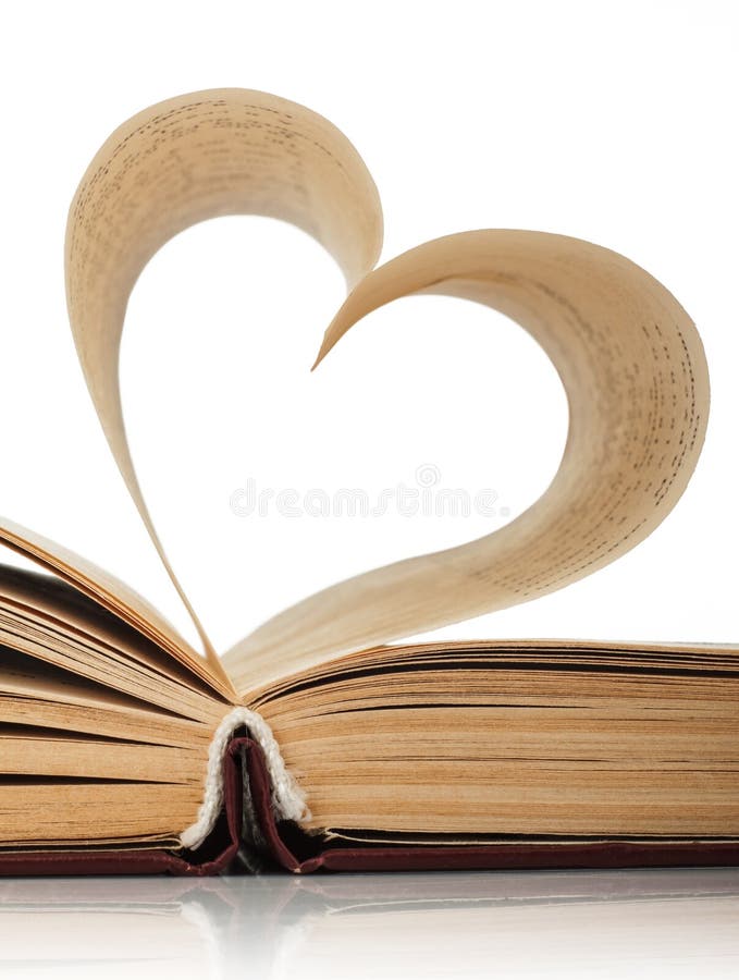 Heart of the book's pages. Heart of the book's pages