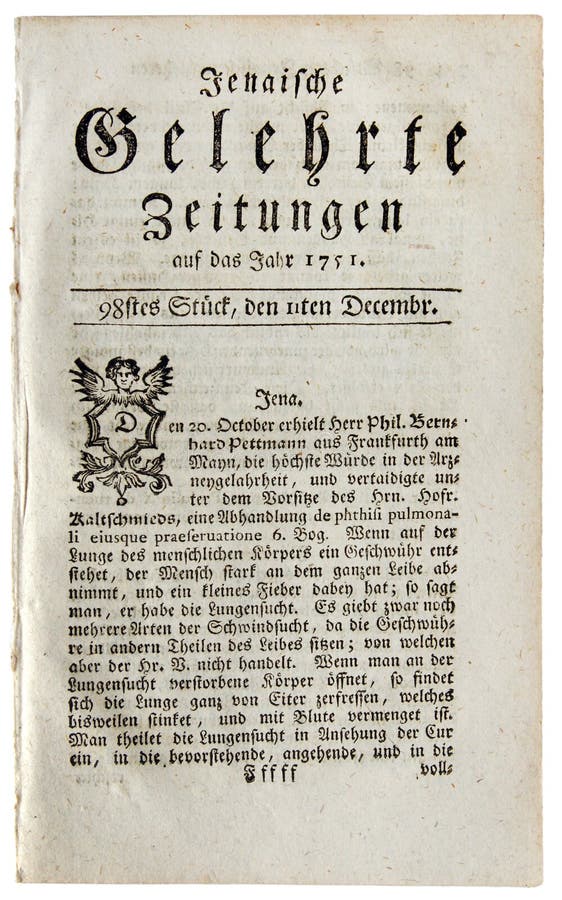 Pages du journal antique allemand images stock Pages du journal antique allemand images stock