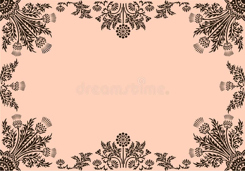 Pagina con gli elementi floreali royalty illustrazione gratis