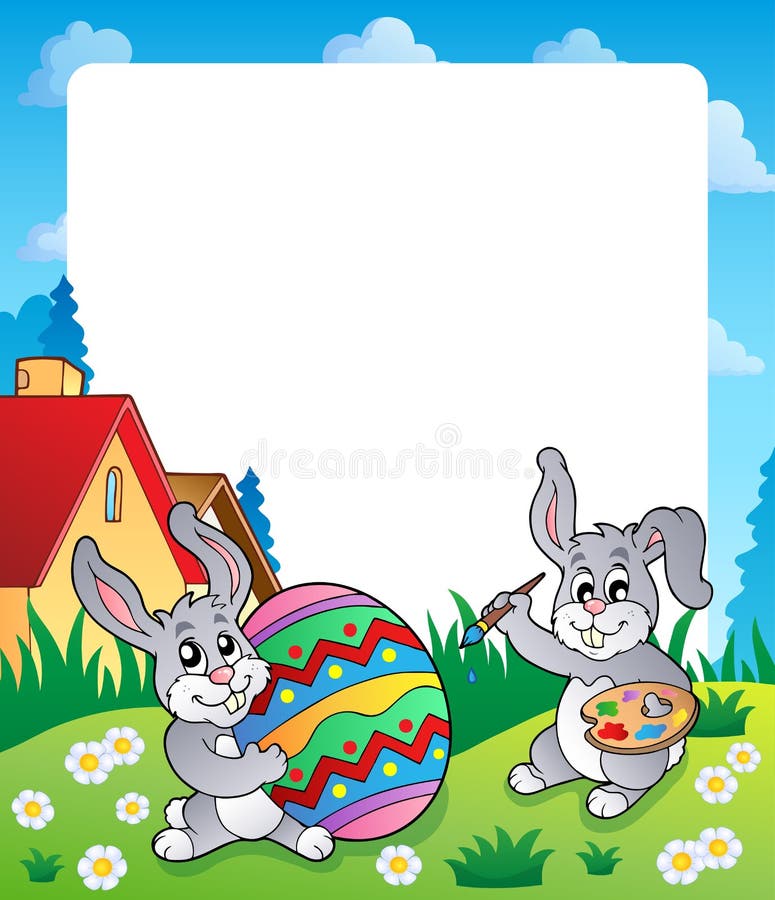 Pagina con l'argomento 6 del coniglietto di pasqua royalty illustrazione gratis Pagina con l'argomento 6 del coniglietto di pasqua royalty illustrazione gratis